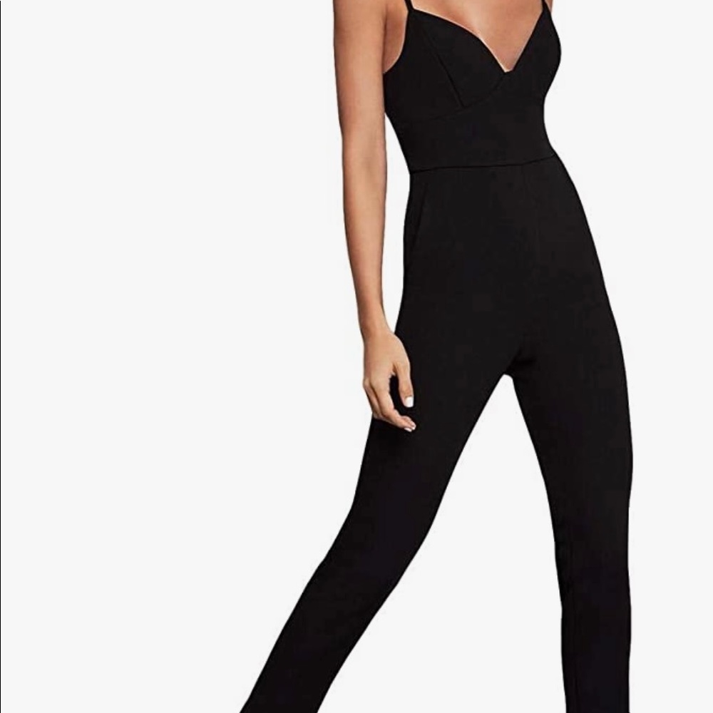 BCBGMAXAZRIA Women’s Sweetheart cut out back Jumpsuit